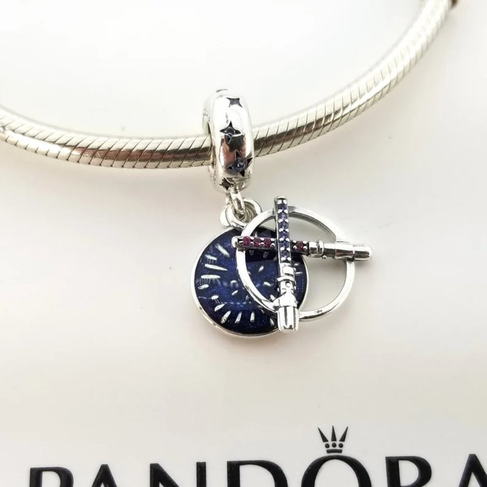 Pandora Star Wars Lightsaber Double Dangle Charm